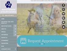 Tablet Screenshot of animalhospitalofsouthcarolina.com